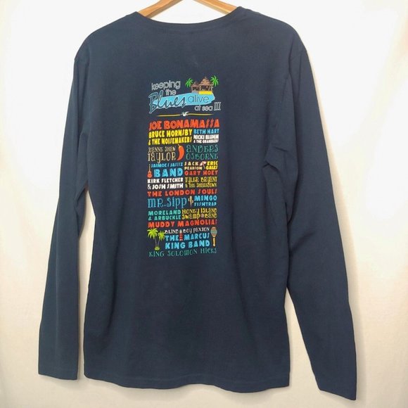 Keeping The Blues Alive At Sea III Joe Bonamassa L Shirt Long Slv Band Cruise - Picture 3 of 7